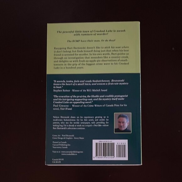 Crooked Lake: A Small-town Saskatchewan Mystery - Brunanski, Nelson (Inscribed) - Picture 3 of 3